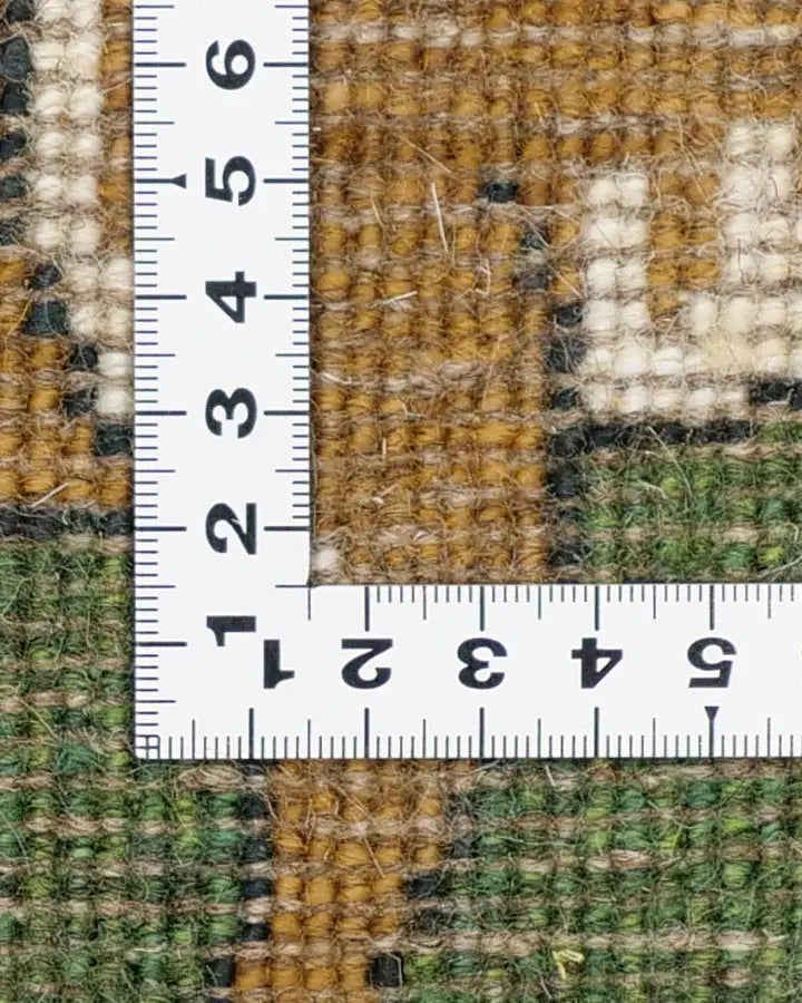手織りペルシャ絨毯 ギャッベ 39x45cm 座布団 鹿 ペルシャガゼル 緑 グリーン