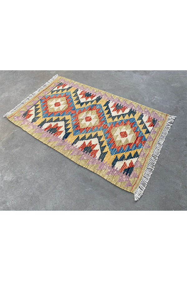 アフガニスタン絨毯(55x92cm)キリム 手織り【ラグ専門店】