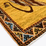 ライオンギャッベ 80x122cm ペルシャ絨毯 玄関マット 手織り