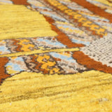 ライオンギャッベ 80x122cm ペルシャ絨毯 玄関マット 手織り