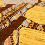 ライオンギャッベ 80x122cm ペルシャ絨毯 玄関マット 手織り