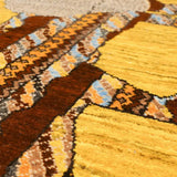 ライオンギャッベ 80x122cm ペルシャ絨毯 玄関マット 手織り