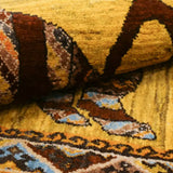 ライオンギャッベ 80x122cm ペルシャ絨毯 玄関マット 手織り