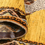 ライオンギャッベ 80x122cm ペルシャ絨毯 玄関マット 手織り