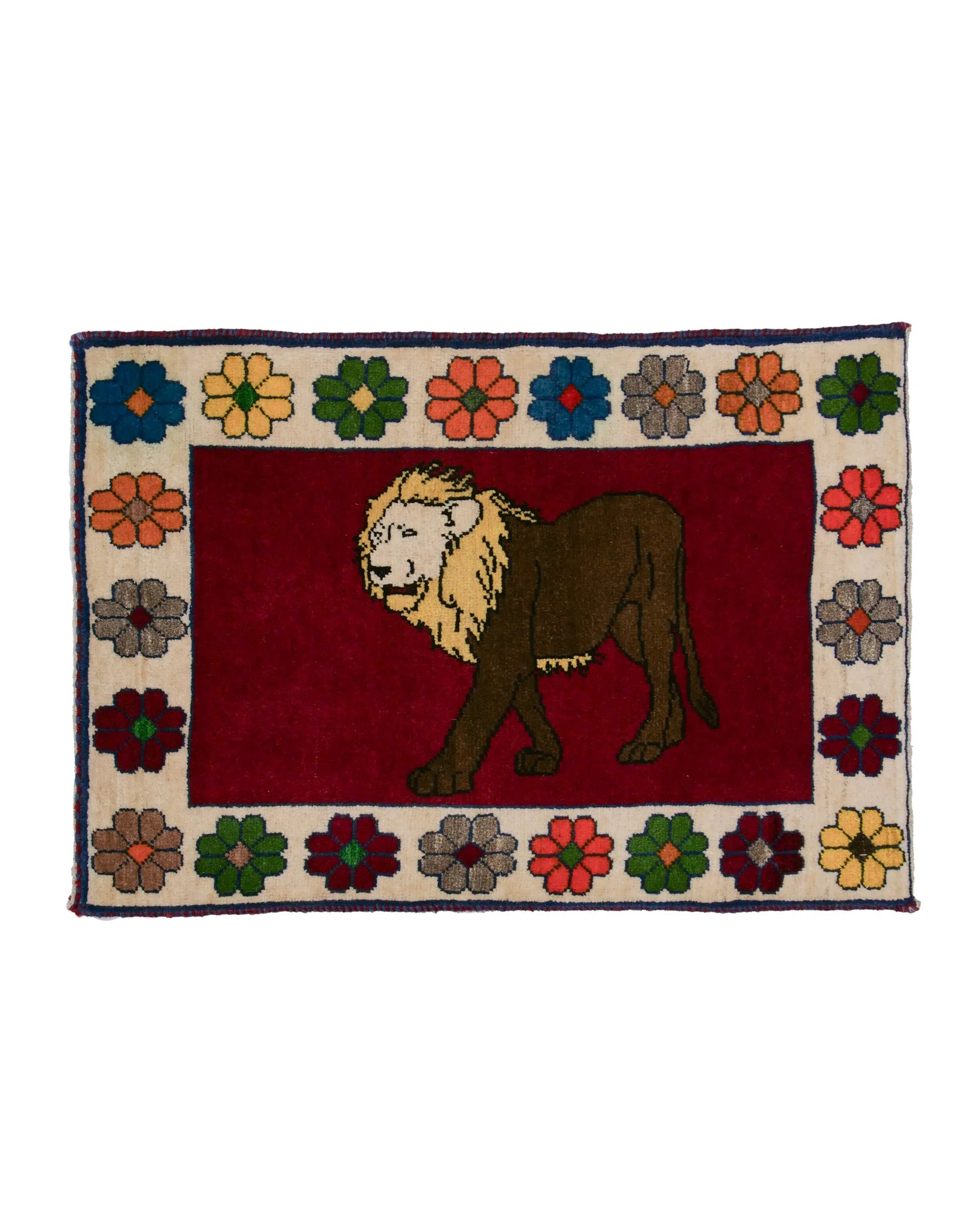 ライオンギャッベ 約63cm x 92cm|SATHI RUGS ライオンギャッベ 約63cm x 92cm|SATHI RUGS