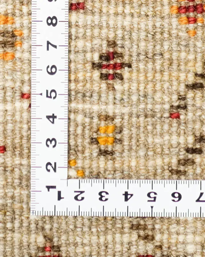 ペルシャ絨毯 ライオンギャッベ 84x120cm 手織りラグ ナチュラル 玄関マット