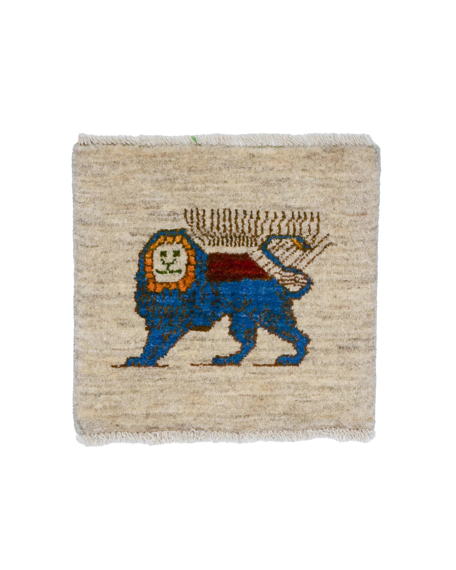 ハチワレ】 ペルシャ絨毯 ギャッベ 座布団 手織りイラン(43)(45 ハチワレ】 ペルシャ絨毯 ギャッベ 座布団 手織りイラン(43)(45