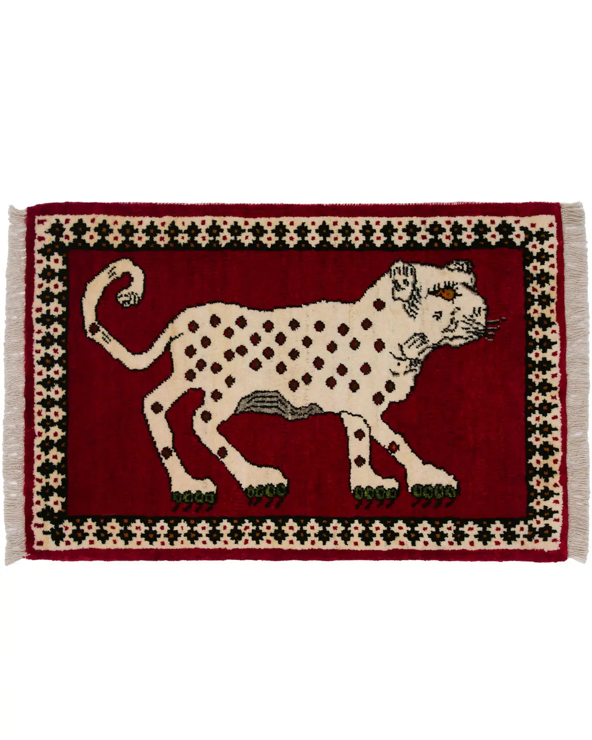 ペルシャ絨毯 豹 ウール 約64cm x 95cm|SATHI RUGS ペルシャ絨毯 豹 ウール 約64cm x 95cm|SATHI RUGS