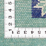 パキスタン絨毯 140x184cm ターコイズグリーン 手織りラグ