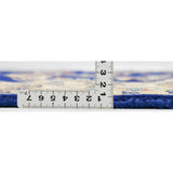 ネイビー地に二種類のひし形模様が規則的に並んだラホール産手織りパキスタン絨毯