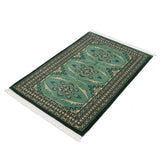 伝統的な3メダリオン文様のウール製パキスタンラグ 63×94cm