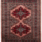 パキスタン絨毯 約123cm x 146cm ピンク