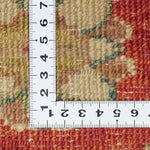 手織りパキスタン絨毯 約60cm x 90cm 玄関マット 赤 オレンジ