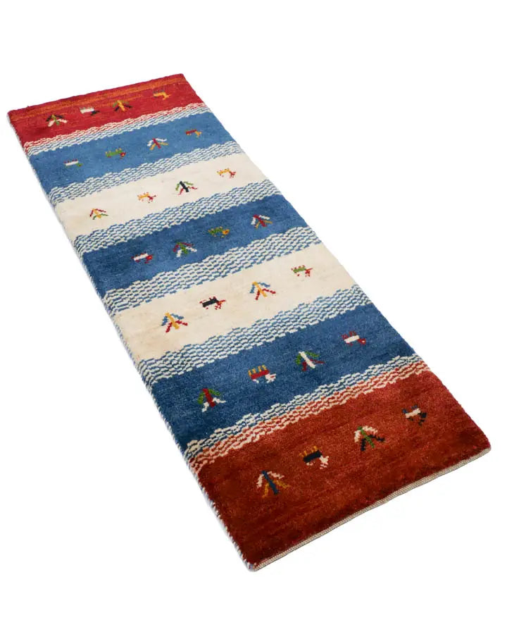 ペルシャ絨毯 ギャッベ 52x149cm 細長 ランナー