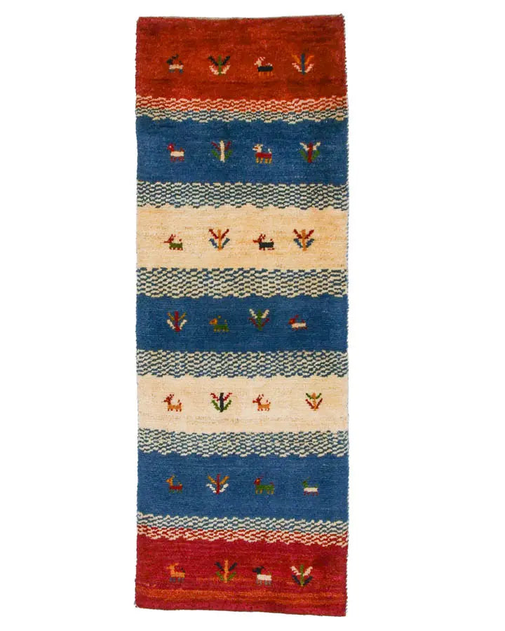 ペルシャ絨毯 ギャッベ 52x149cm 細長 ランナー