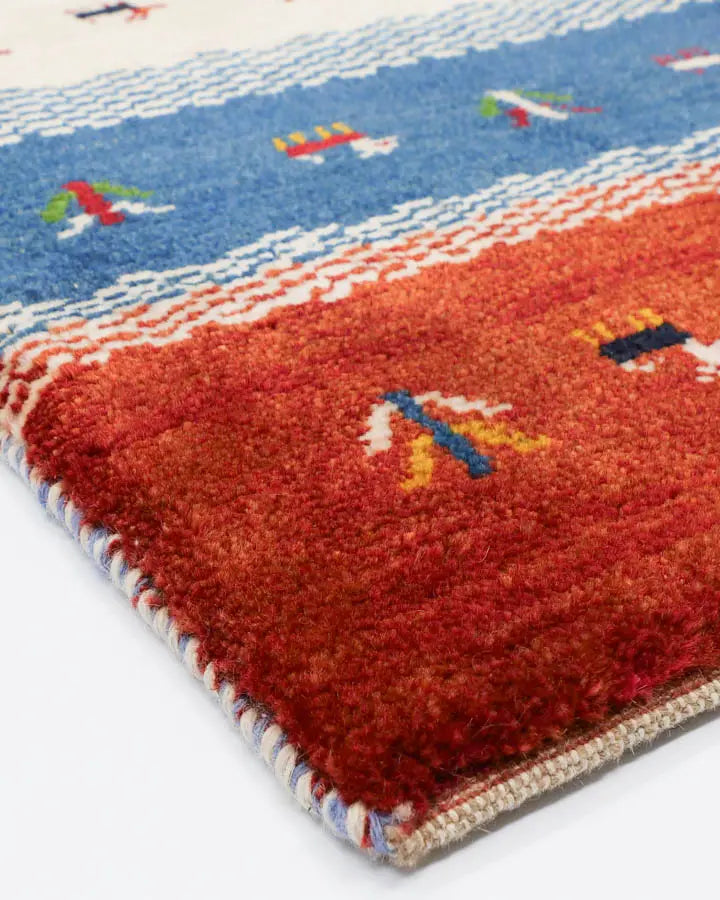 ペルシャ絨毯 ギャッベ 52x149cm 細長 ランナー
