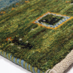 ギャッベ ラグ グリーン