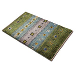 ギャッベ ラグ グリーン