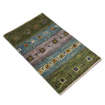 ギャッベ ラグ グリーン