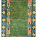 ギャッベ 玄関 緑