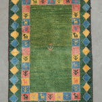 ギャッベ 玄関 緑