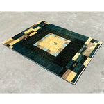 ギャッベ ペルシャ絨毯 緑