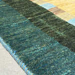 ギャッベ ペルシャ絨毯 緑