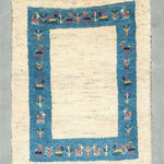 白のギャッベ玄関マット本物