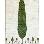 ギャッベ ペルシャ絨毯 白