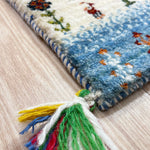 ギャッベ ペルシャ絨毯 白