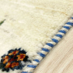 ギャッベ ペルシャ絨毯 白