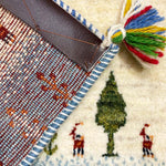 ギャッベ ペルシャ絨毯 白