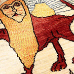 ライオンギャッベ ペルシャ絨毯 ラグ