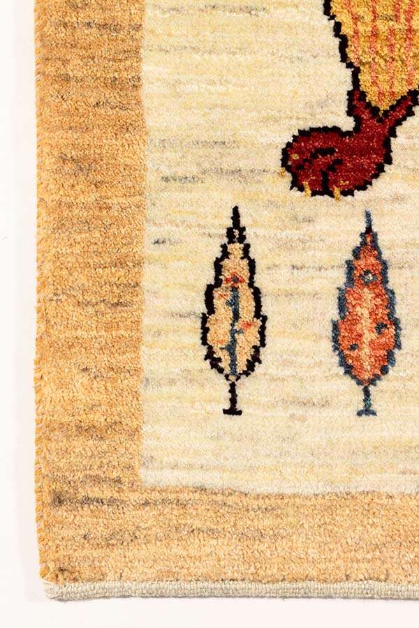 ライオンギャッベ ペルシャ絨毯 ラグ