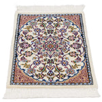 ペルシャ絨毯 ナイン ウール 玄関マット 白 (ホワイト)