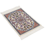 ペルシャ絨毯 ナイン ウール 玄関マット 白 (ホワイト)