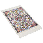 ペルシャ絨毯 ナイン ウール 玄関マット 白 (ホワイト)