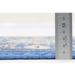 ペルシャ絨毯 ナイン ウール 玄関マット 青 (ブルー)