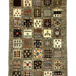 ギャッベ ペルシャ絨毯 茶色