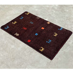 ペルシャ絨毯 ギャッベ ファイン 玄関マット 茶色