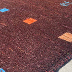 ペルシャ絨毯 ギャッベ ファイン 玄関マット 茶色