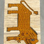 ギャッベ  ライオン ペルシャ絨毯 ラグ