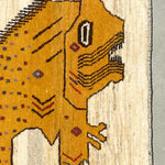 ギャッベ  ライオン ペルシャ絨毯 ラグ