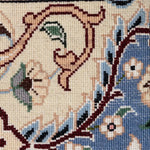 ペルシャ絨毯 ナイン 2畳 リビング ウール 青 (ブルー)