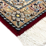 ペルシャ絨毯 ナイン ウール 玄関マット 赤 (レッド)