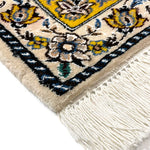 ペルシャ絨毯 ナイン ウール 玄関マット 黄色 (イエロー)