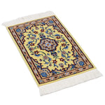 ペルシャ絨毯 ナイン ウール 玄関マット 黄色 (イエロー)