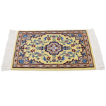 ペルシャ絨毯 ナイン ウール 玄関マット 黄色 (イエロー)