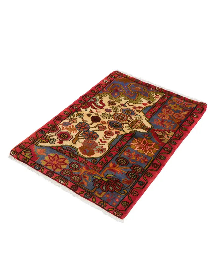 ペルシャ絨毯 ナハバンド産 70x97cm トライバルラグ 手織り ウール