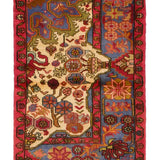 ペルシャ絨毯 ナハバンド産 70x97cm トライバルラグ 手織り ウール